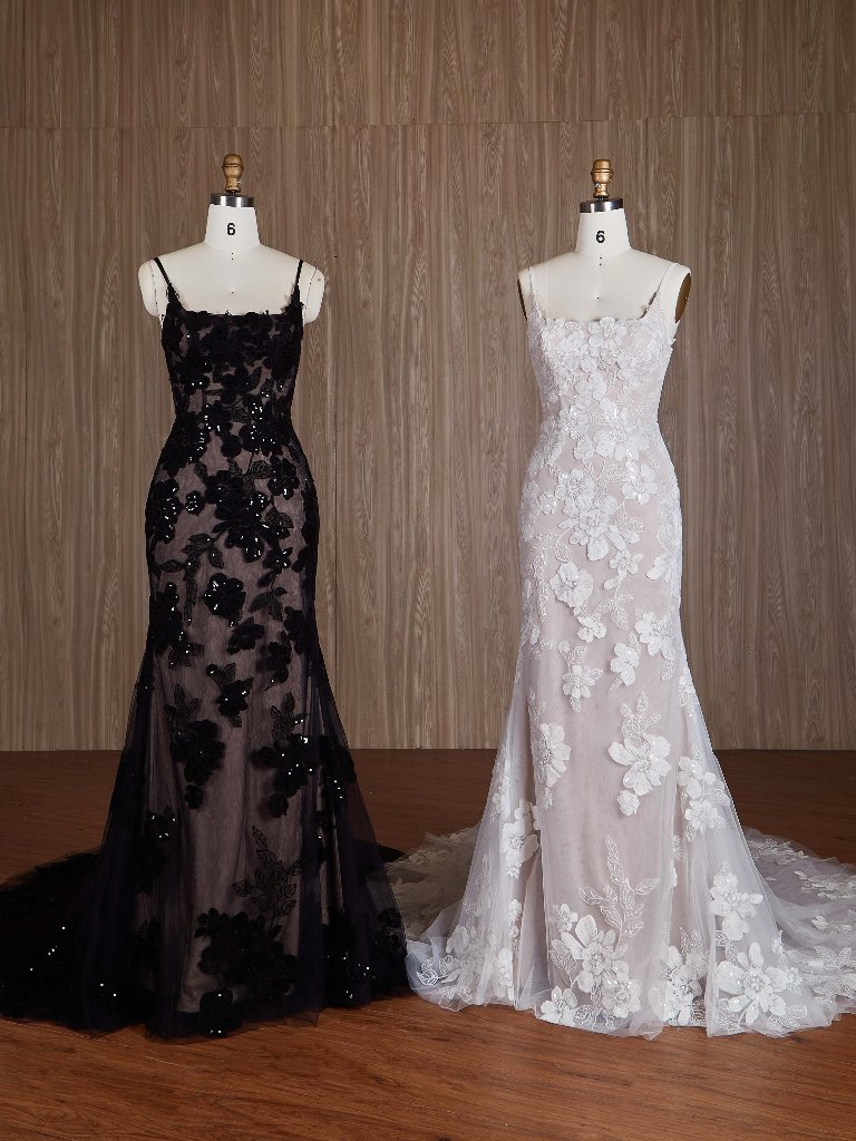 Lux And Love Black Floral Lace Sequin Mermaid Gown Size 18